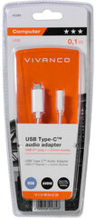 Vivanco-adapteri USB-C - 3,5mm 10cm (45389) hinta ja tiedot | Vivanco Tietokoneiden lisävarusteet | hobbyhall.fi