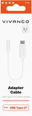 Vivanco adapteri USB-C-3.5mm 10cm (61764) hinta ja tiedot | Adapterit | hobbyhall.fi