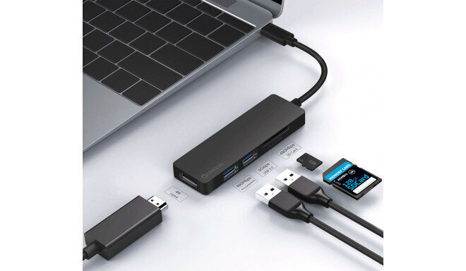 Platinet USB-keskitin Multimedia 5in1 (45278) hinta ja tiedot | Adapterit | hobbyhall.fi