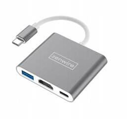 3in1 MHL-sovitin HUB USB-C 3.1 HDMI 4K PD -sovitin MacBook DEX Zenwire hinta ja tiedot | Adapterit | hobbyhall.fi