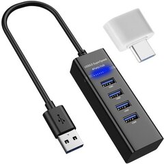 USB Hub 4 ports USB 3.0 Izoxis (19157) hinta ja tiedot | Adapterit | hobbyhall.fi