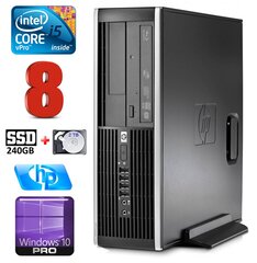 Hp 8100 Elite SFF i5-650 8GB 240SSD+2TB DVD WIN10Pro hinta ja tiedot | Pöytätietokoneet | hobbyhall.fi