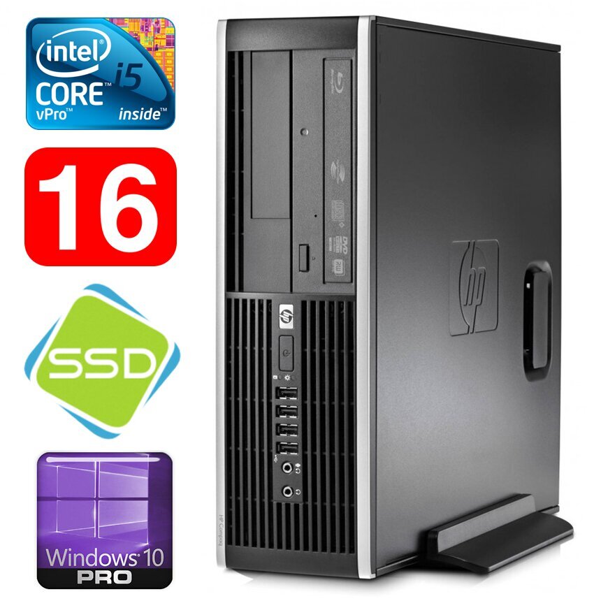 Hp 8100 Elite SFF i5-650 16GB 120SSD DVD WIN10Pro hinta ja tiedot | Pöytätietokoneet | hobbyhall.fi