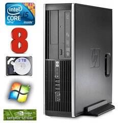 Hp 8100 Elite SFF i5-650 8GB 2TB GT1030 2GB DVD WIN7Pro hinta ja tiedot | Pöytätietokoneet | hobbyhall.fi