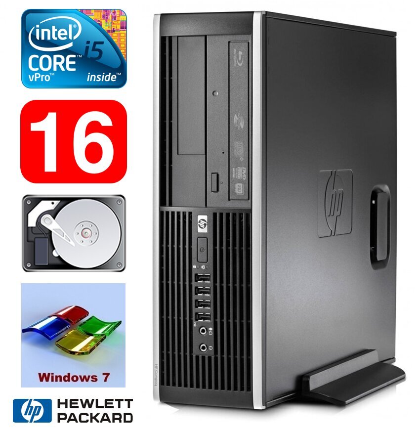 Hp 8100 Elite SFF i5-650 16GB 250GB DVD WIN7Pro hinta ja tiedot | Pöytätietokoneet | hobbyhall.fi