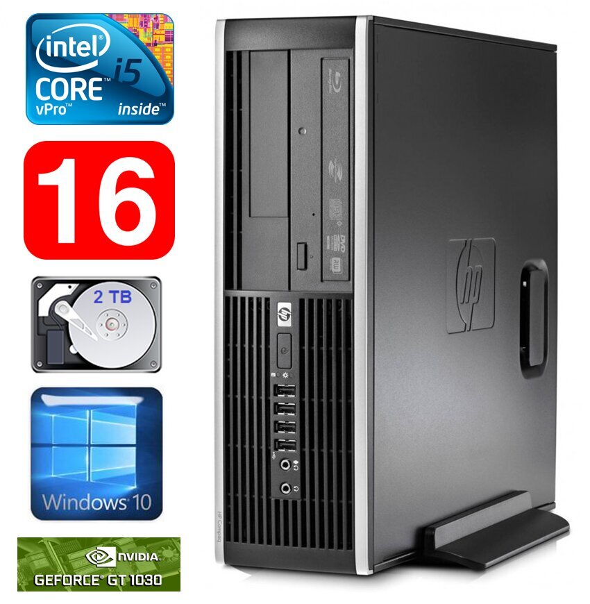 Hp 8100 Elite SFF i5-650 16GB 2TB GT1030 2GB DVD WIN10 hinta ja tiedot | Pöytätietokoneet | hobbyhall.fi