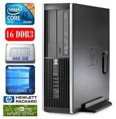 Hp 8100 Elite SFF i5-650 16GB 960SSD GT1030 2GB DVD WIN10 hinta ja tiedot | Pöytätietokoneet | hobbyhall.fi