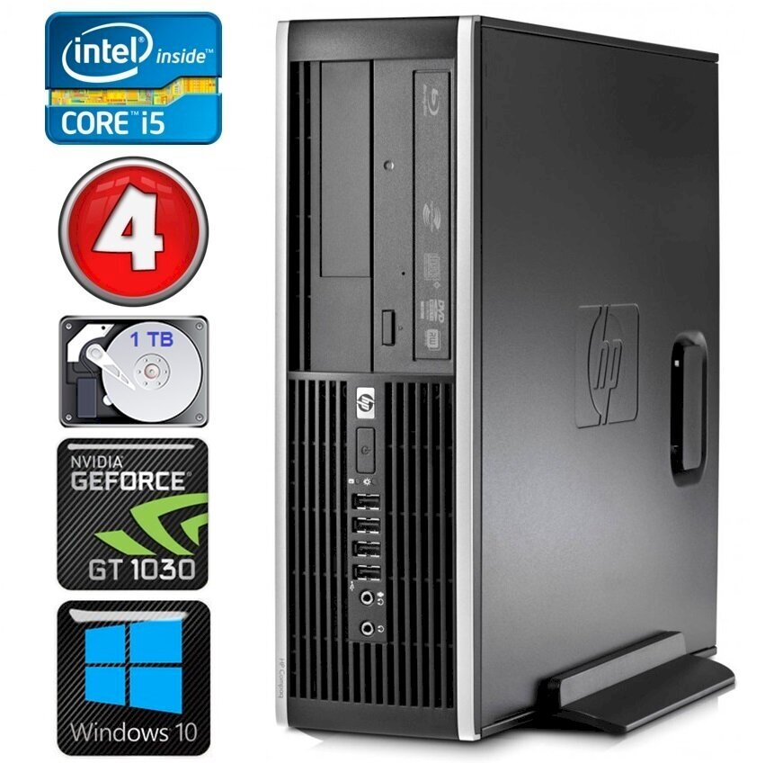 Hp 8100 Elite SFF i5-750 4GB 1TB GT1030 2GB DVD WIN10 hinta ja tiedot | Pöytätietokoneet | hobbyhall.fi