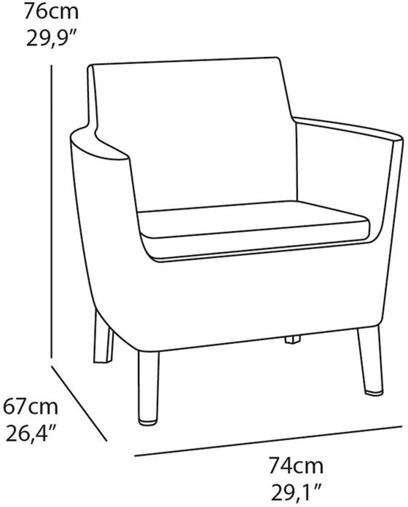 Puutarhakalustesarja Salemo Balcony Set harmaa hinta ja tiedot | Puutarhakalusteet | hobbyhall.fi