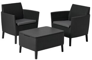 Puutarhakalustesarja Salemo Balcony Set harmaa hinta ja tiedot | Puutarhakalusteet | hobbyhall.fi