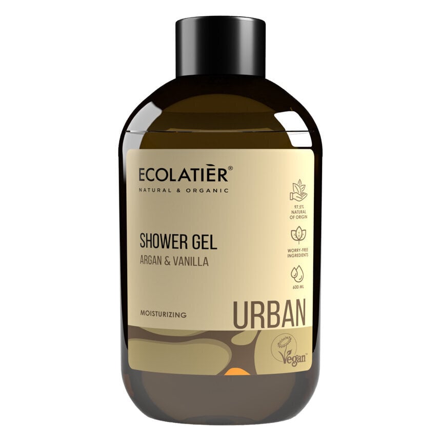 Suihkugeeli Ecolatier Urban Argana & Vanilla, 600 ml hinta ja tiedot | Suihkusaippuat ja suihkugeelit | hobbyhall.fi