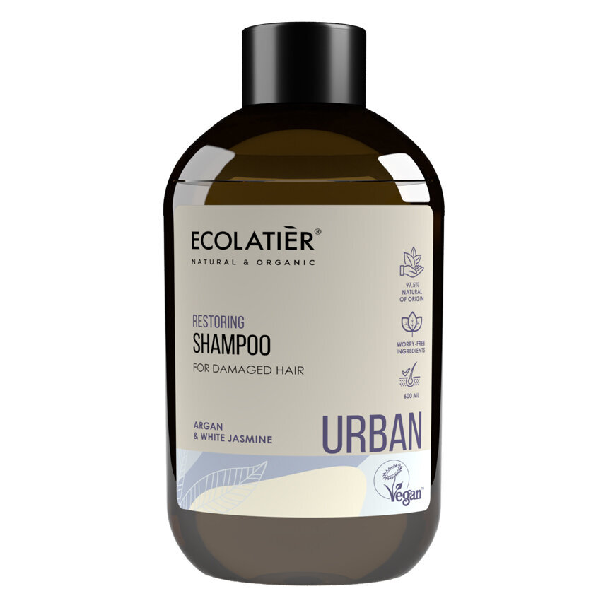 Virkistävä shampoo vaurioituneille hiuksille Ecolatier Urban, 600 ml hinta ja tiedot | Shampoot | hobbyhall.fi