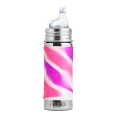 Pura Kiki Nokkapullo 325 ml, 6+ kk, pink swirl hinta ja tiedot | Tuttipullot ja tarvikkeet | hobbyhall.fi