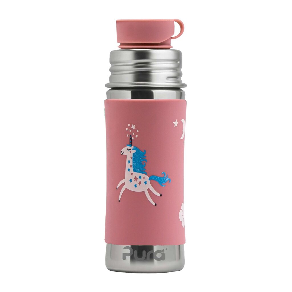 Pura Kiki Lasten vesipullo 325 ml, unicorn hinta ja tiedot | Tuttipullot ja tarvikkeet | hobbyhall.fi