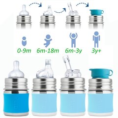 Pura Kiki Tuttipullo 150 ml, 0+ kk, aqua / SET hinta ja tiedot | Tuttipullot ja tarvikkeet | hobbyhall.fi