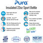 Pura Sport Eristetty pullo 650 ml , black hinta ja tiedot | Juomapullot | hobbyhall.fi