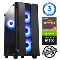 Intop Ryzen 5 5600X 16GB 250SSD M.2 NVME RTX3060 12GB no-OS hinta ja tiedot | Pöytätietokoneet | hobbyhall.fi