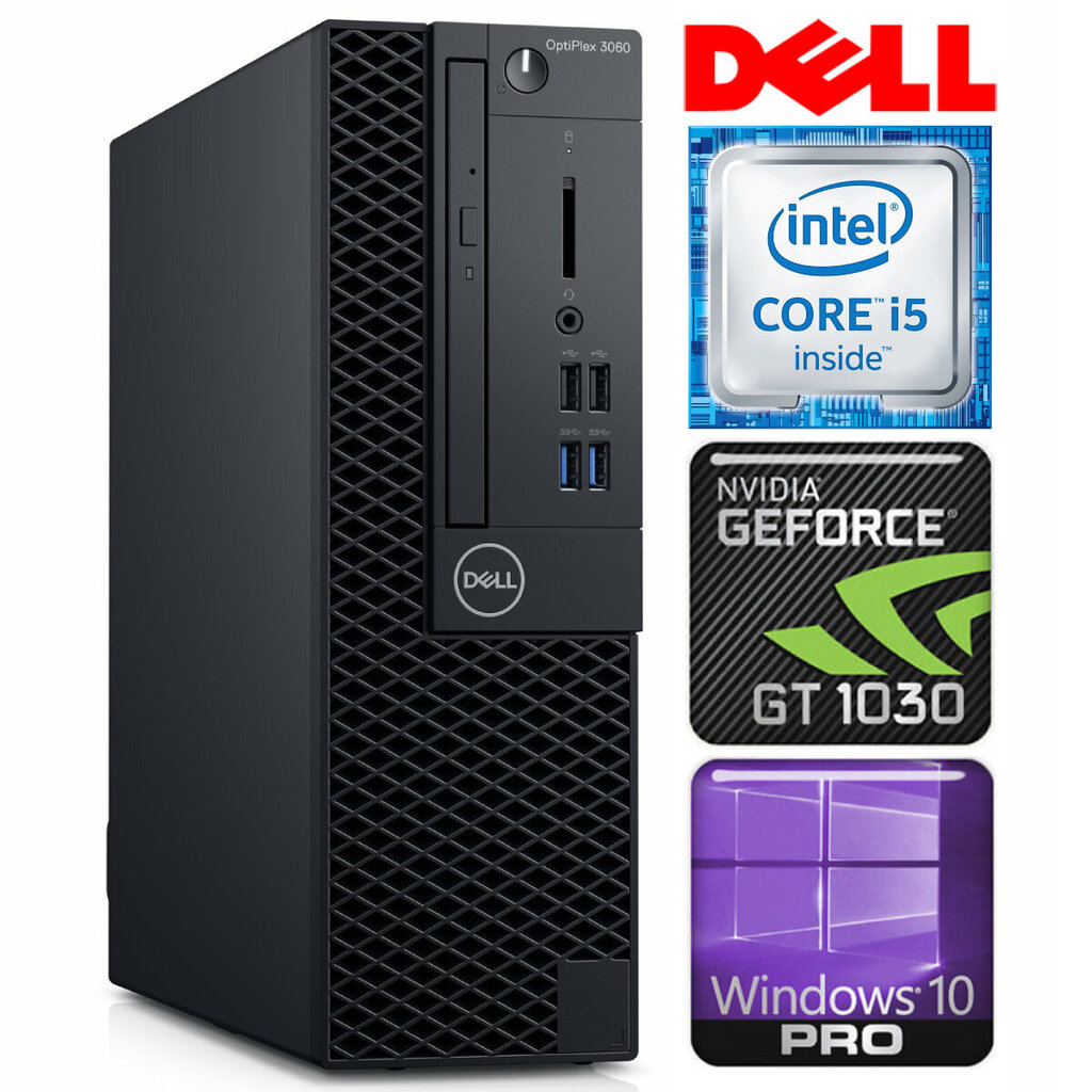 Dell 3060 SFF i5-8500 16GB 1TB GT1030 2GB DVD WIN10Pro hinta ja tiedot | Pöytätietokoneet | hobbyhall.fi
