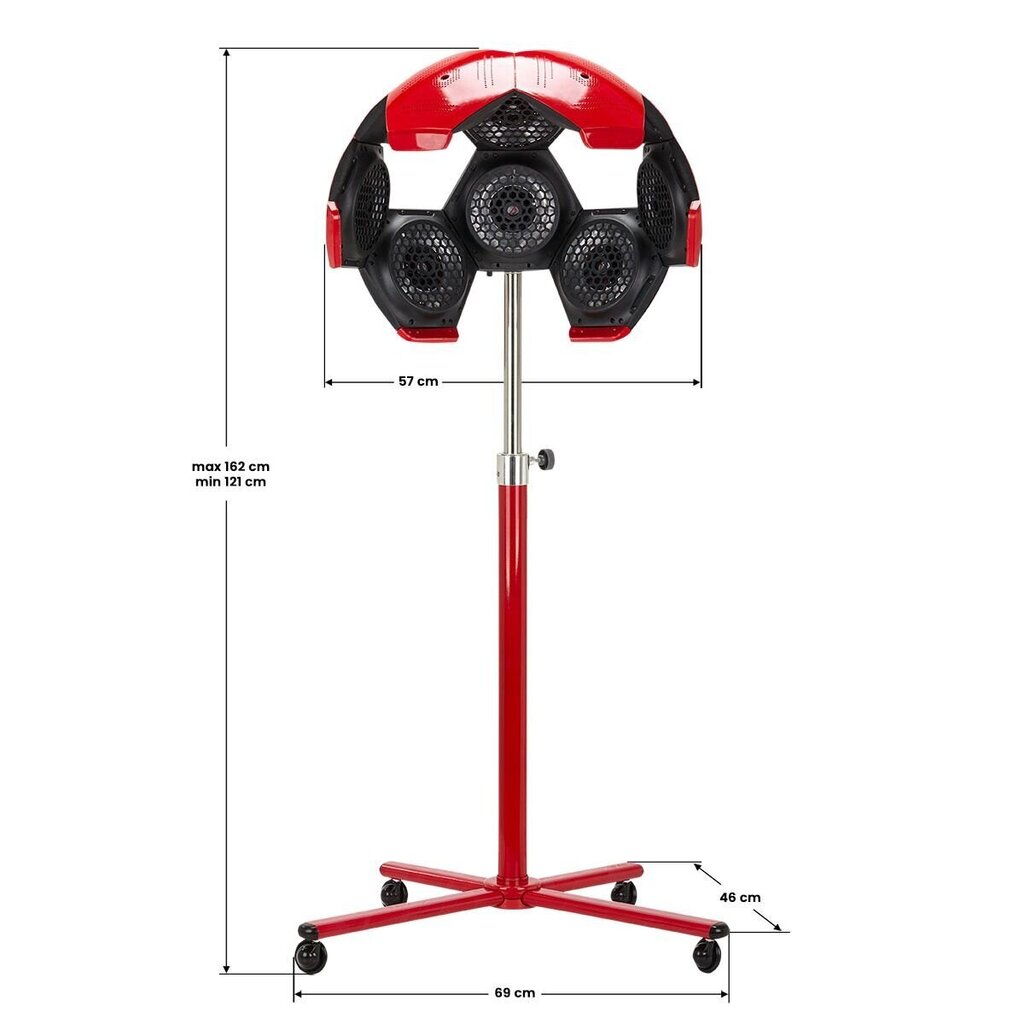 Gabbiano seisova infrasonic 828 10, punainen hinta ja tiedot | Kauneushoitolan kalusteet | hobbyhall.fi