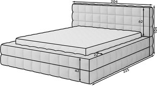 Sänky Dizzle, 160x200 cm, beige hinta ja tiedot | Sängyt | hobbyhall.fi
