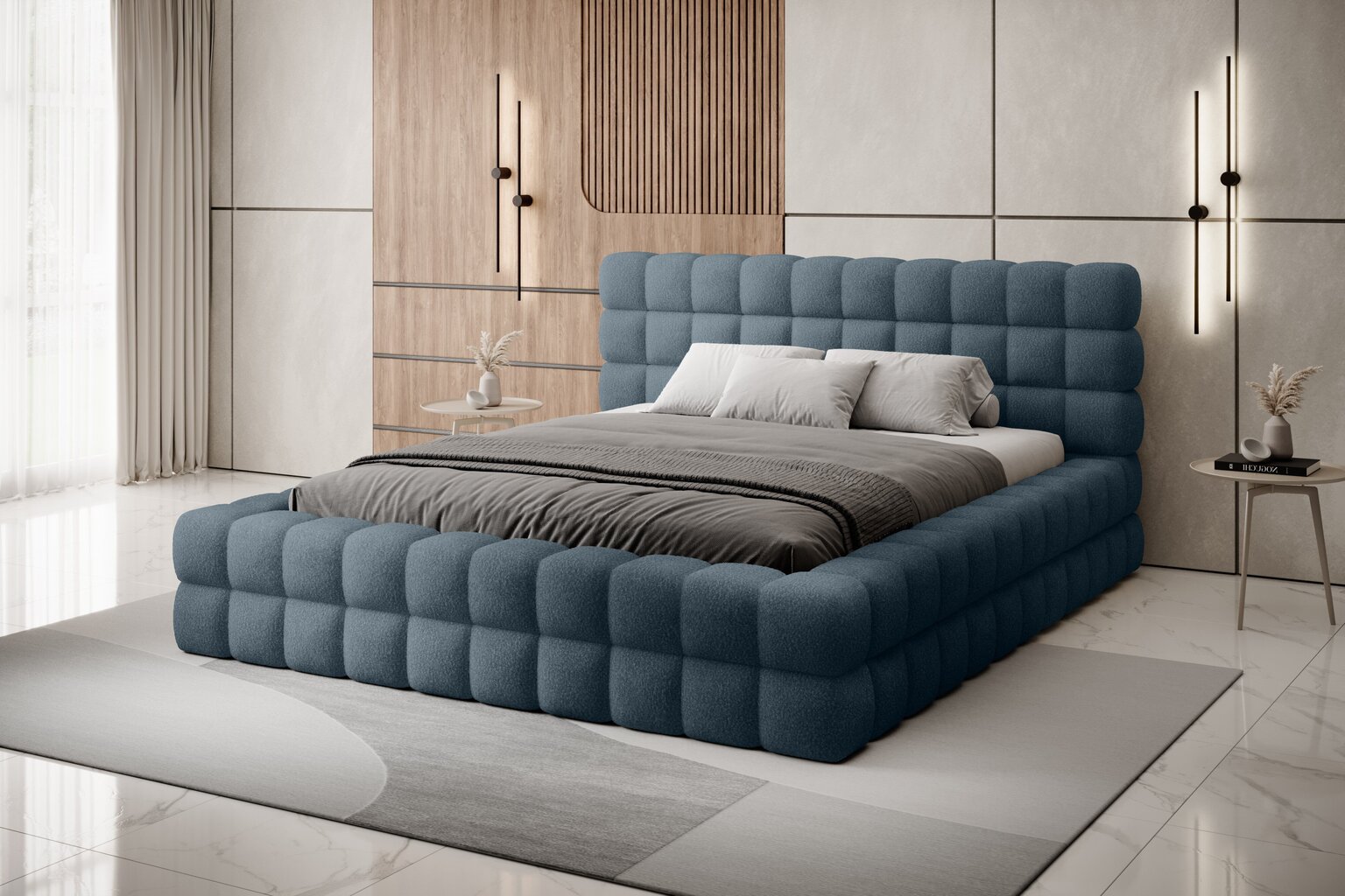 Sänky Dizzle, 160x200 cm, sininen hinta ja tiedot | Sängyt | hobbyhall.fi