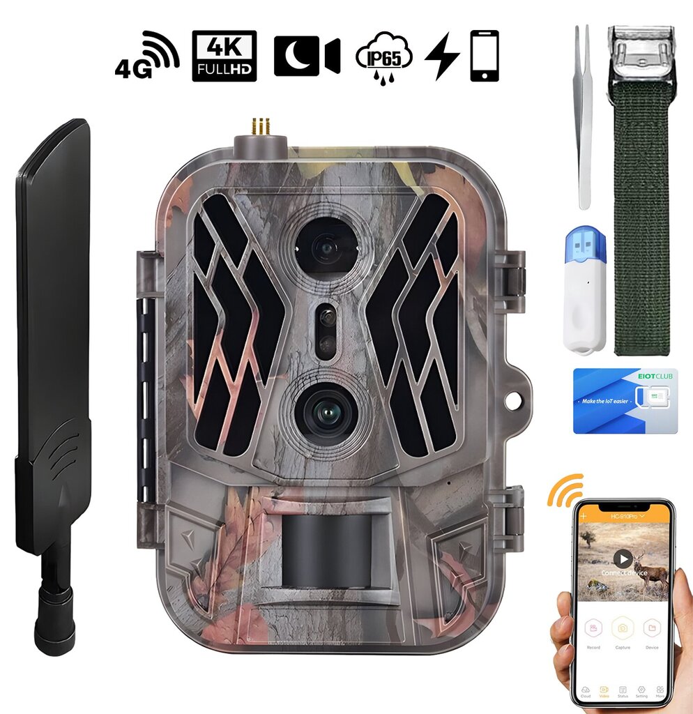 4G metsästyskamera + SIM-kortti Livman HC-950Pro hinta ja tiedot | Metsästystarvikkeet | hobbyhall.fi