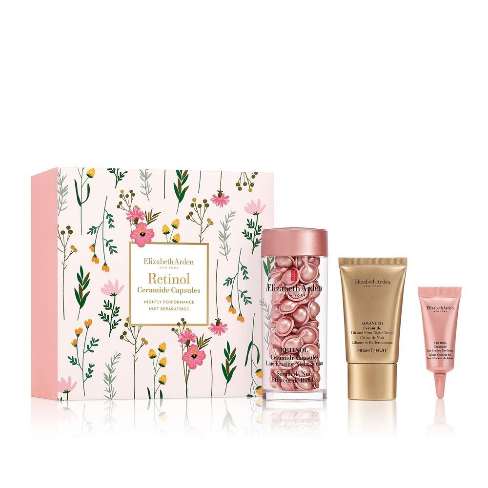 Elizabeth Arden Retinol Ceramide kapselit, Nightly Performance setti, 50 ml, naisille hinta ja tiedot | Kasvovoiteet | hobbyhall.fi