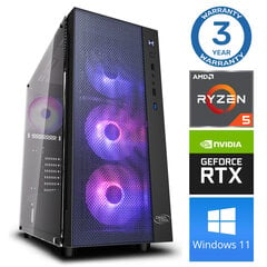 Intop Ryzen 5 3600 32GB 480SSD M.2 NVME+2TB RTX4060Ti 8GB WIN11 hinta ja tiedot | Pöytätietokoneet | hobbyhall.fi