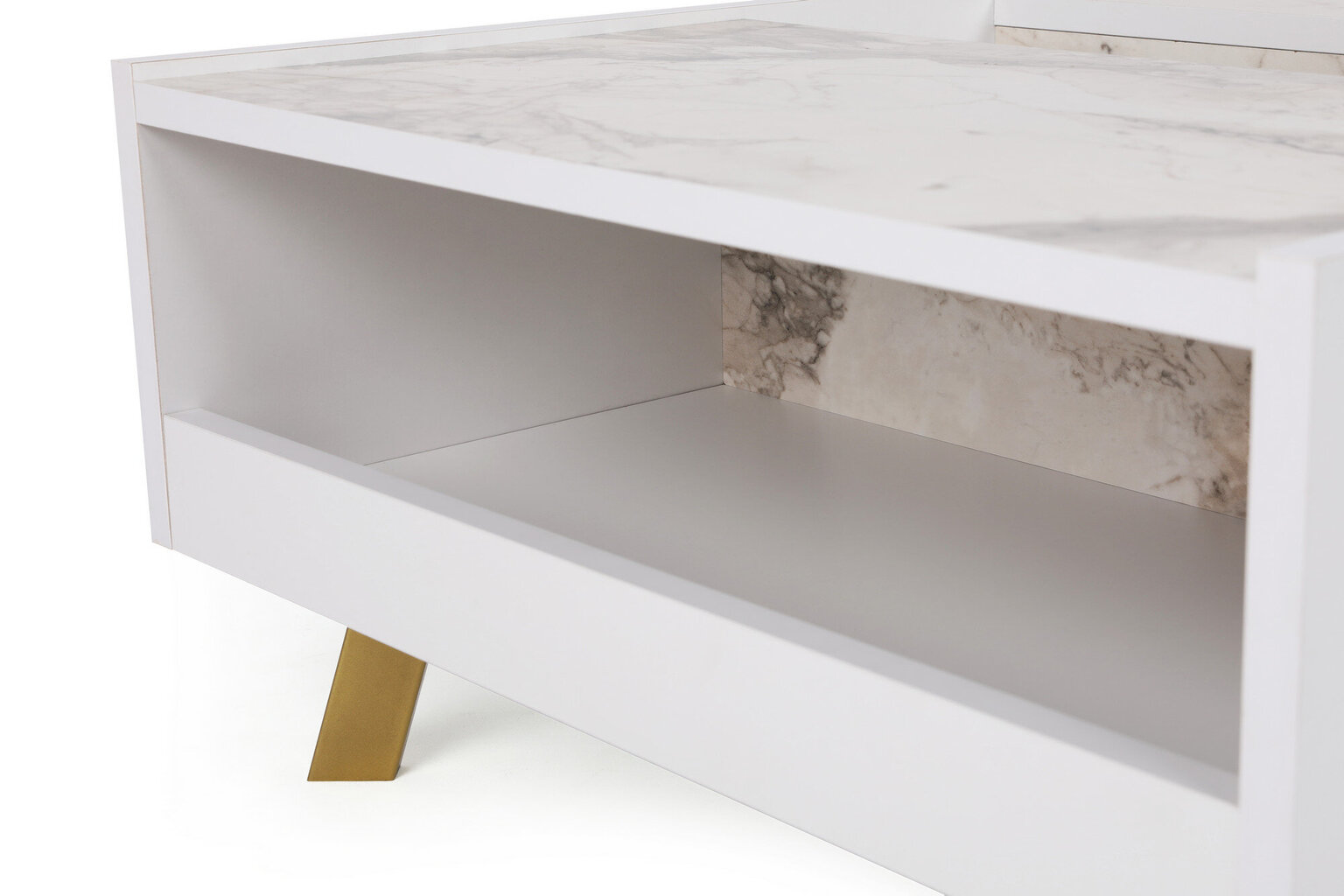 Kahvipöytä, Asir, 90x63x34 cm, valkoinen hinta ja tiedot | Sohvapöydät | hobbyhall.fi