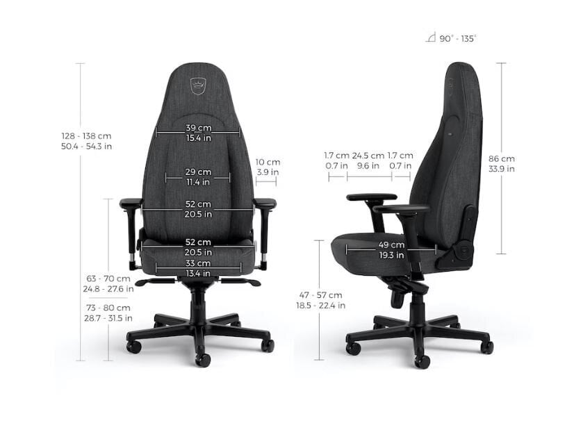 Pelituoli Noblechairs ICON TX, Anthracite hinta ja tiedot | Toimistotuolit | hobbyhall.fi