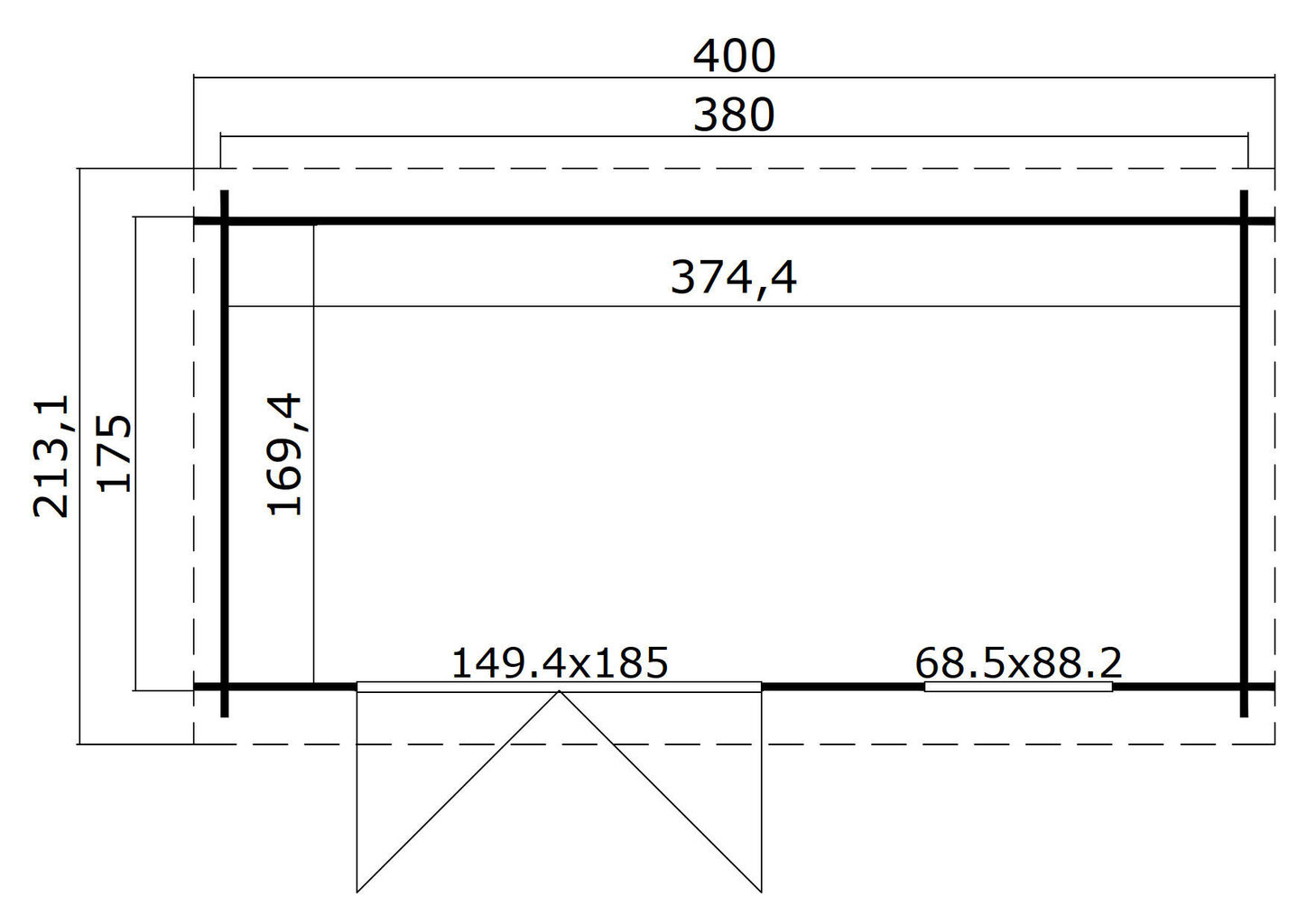 Vierasmaja Amira175 6,3 m² hinta ja tiedot | Piharakennukset | hobbyhall.fi