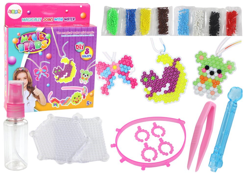 Lean Toys Magic beads -helmisetti hinta ja tiedot | Tyttöjen lelut | hobbyhall.fi
