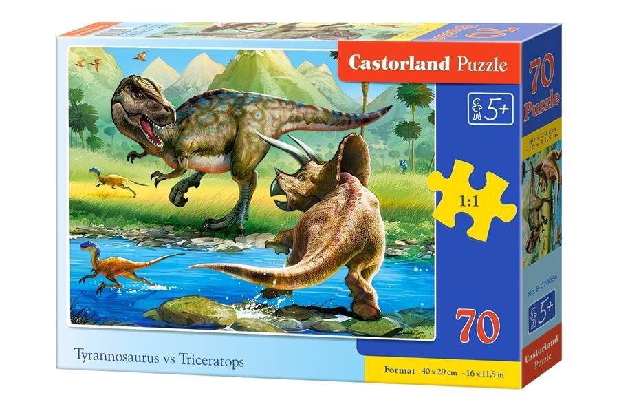 Castorland Tyrannosaurus vs. Triceratops, 70 kappaletta hinta ja tiedot | Palapelit | hobbyhall.fi