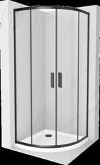 Mexen Rio F puolipyöreä suihkukaappi altaalla ja pohjaventtiilillä, Black+White/Black, 90 x 90 cm hinta ja tiedot | Suihkukaapit ja suihkunurkat | hobbyhall.fi