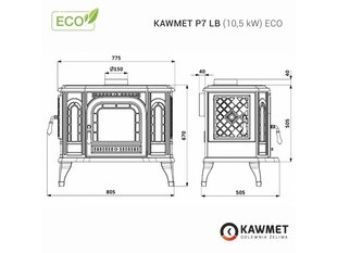 Takka P7 10,5 kWvalurautatakka hinta ja tiedot | Takat | hobbyhall.fi