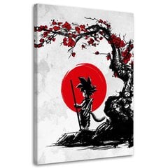 Canvas Print, Goku ja punainen kuu hinta ja tiedot | Taulut | hobbyhall.fi