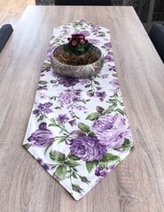 DILL Handmade pöytäjalka violeteilla pioneilla hinta ja tiedot | Pöytäliinat, tabletit ja lautasliinat | hobbyhall.fi