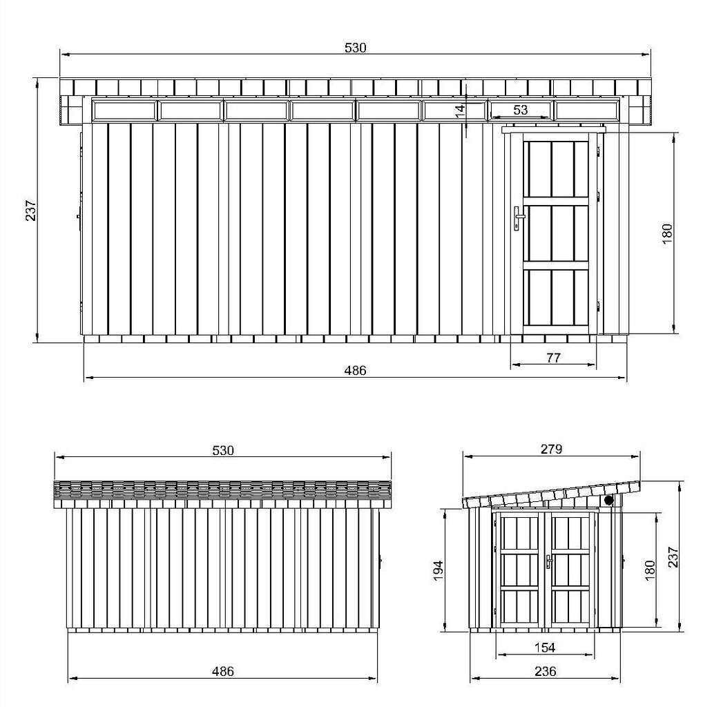 LP® SmartSide® Paneelitalo M905C Redwood Red -maalipakkauksen kera - A237 x 279 x 530 cm / 11.5 m2 hinta ja tiedot | Piharakennukset | hobbyhall.fi