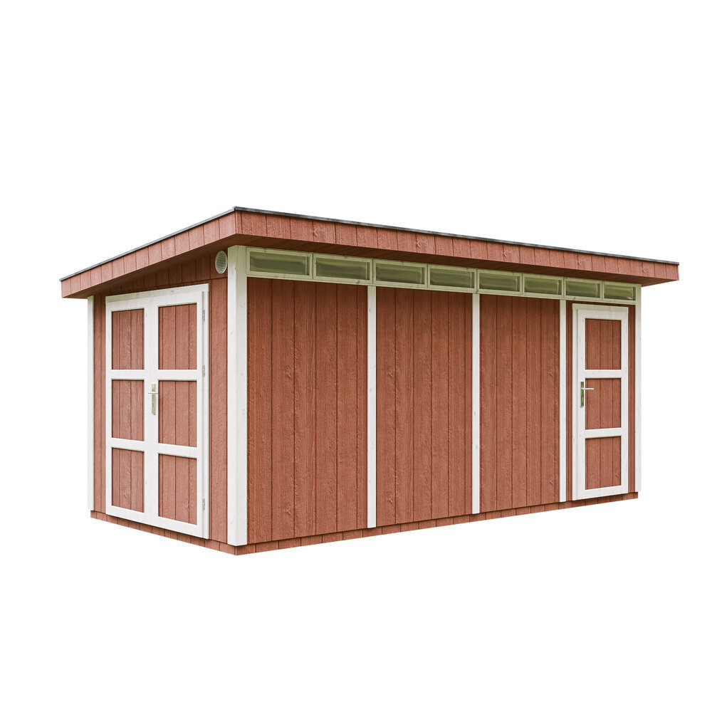 LP® SmartSide® Paneelitalo M905C Redwood Red -maalipakkauksen kera - A237 x 279 x 530 cm / 11.5 m2 hinta ja tiedot | Piharakennukset | hobbyhall.fi