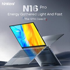 Ninkear N16 Pro 16 tuuman 2,5K 165Hz Intel Core i7-1260P WiFi 6 32GB RAM + 2TB SSD hinta ja tiedot | Ninkear Kannettavat tietokoneet ja lisätarvikkeet | hobbyhall.fi