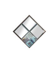 Asir koristeellinen peili, 60x45 cm, ruskea/vaaleansininen hinta ja tiedot | Peilit | hobbyhall.fi