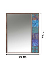 Asir koristeellinen peili, 50x62 cm, ruskea/sininen hinta ja tiedot | Peilit | hobbyhall.fi