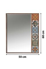 Asir koristeellinen peili, 50x60 cm, ruskea/oranssi hinta ja tiedot | Peilit | hobbyhall.fi
