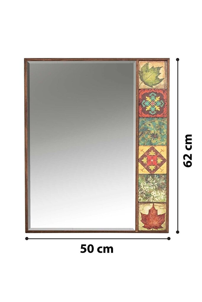 Koristeellinen peili, 50x62 cm, ruskea/oranssi hinta ja tiedot | Peilit | hobbyhall.fi