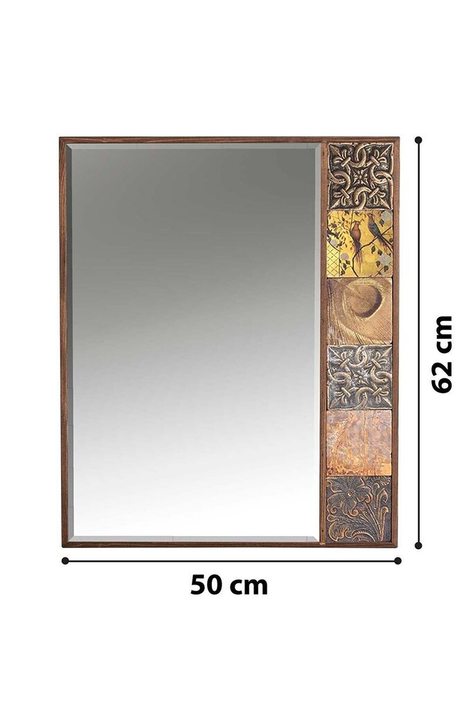 Asir koristeellinen peili, 50x62 cm, ruskea hinta ja tiedot | Peilit | hobbyhall.fi
