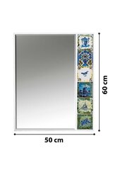 Asir koristeellinen peili, 50x62 cm, valkoinen/sininen hinta ja tiedot | Peilit | hobbyhall.fi