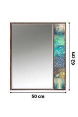 Asir koristeellinen peili, 50x100 cm, ruskea/turkoosinsininen hinta ja tiedot | Peilit | hobbyhall.fi