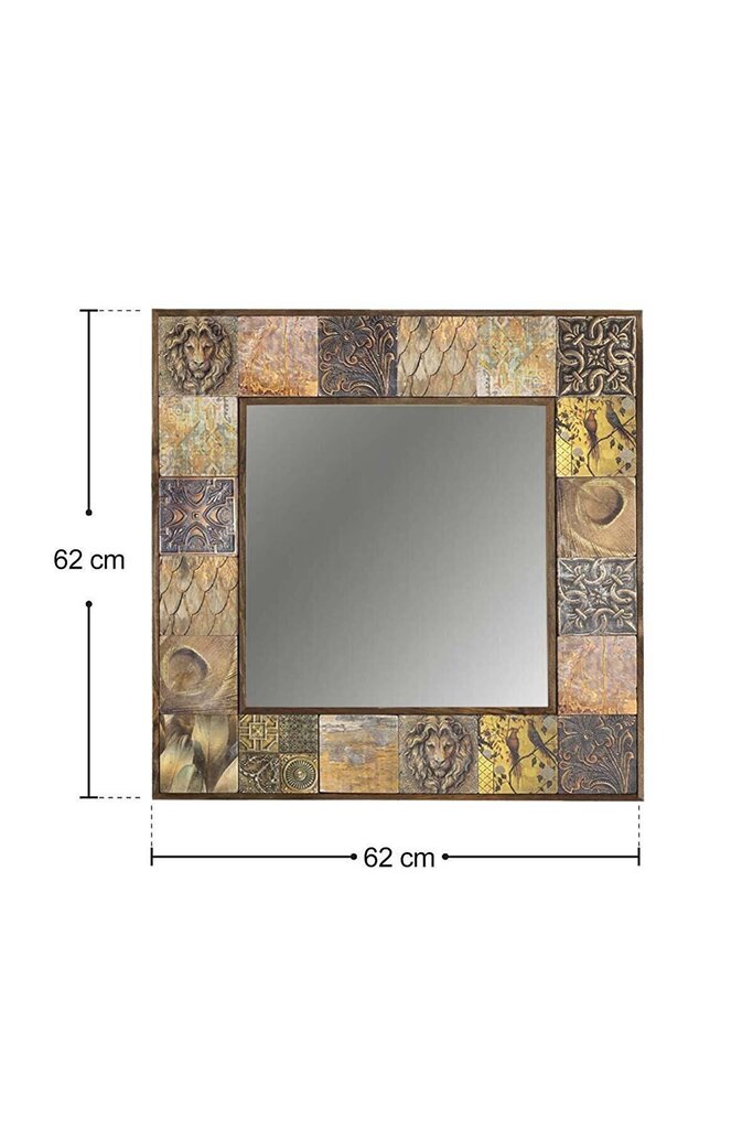 Asir koristeellinen peili, 62x62 cm, ruskea hinta ja tiedot | Peilit | hobbyhall.fi