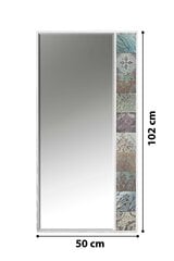 Asir koristeellinen peili, 50x102 cm, valkoinen/beige hinta ja tiedot | Peilit | hobbyhall.fi