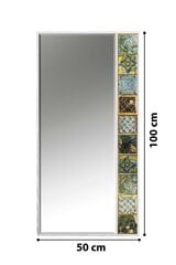 Asir koristeellinen peili, 50x102 cm, valkoinen/vihreä hinta ja tiedot | Peilit | hobbyhall.fi